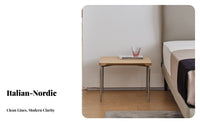 Minimalist Design Folded Corner Side Table Nordic Aesthetic C-Shaped Couch Stand Retro design Nightstand Easy Assembly for Apartment Dwellers, Homeowners, Students, Bedroom, Small Spaces, Next to Sofa, Office