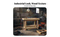 Solid Wood Workbench Thick Tabletop Heavy-Duty Work Table Mortise and Tenon Joint Garage Workbench for Butchers, Woodworkers, Home, Art Studio, Office