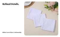 White Cotton Handkerchief Absorbent Gender-Neutral Cotton Hand Towel Soft