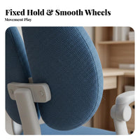Support Adjustable Kids Study Chair Removable and Washable Cover Ergonomic Kids Desk Chair High-Density Foam Cushion Breathable Mesh Back for Students, Children 3-15, Parents, Homework, Bedroom, Home, Playroom