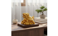 Auspicious Symbol Color Changing Dragon Turtle Artisan-Crafted Color Changing Tea Pet Dragon Turtle Figurine for Collectors, Home Decor, Office Desk