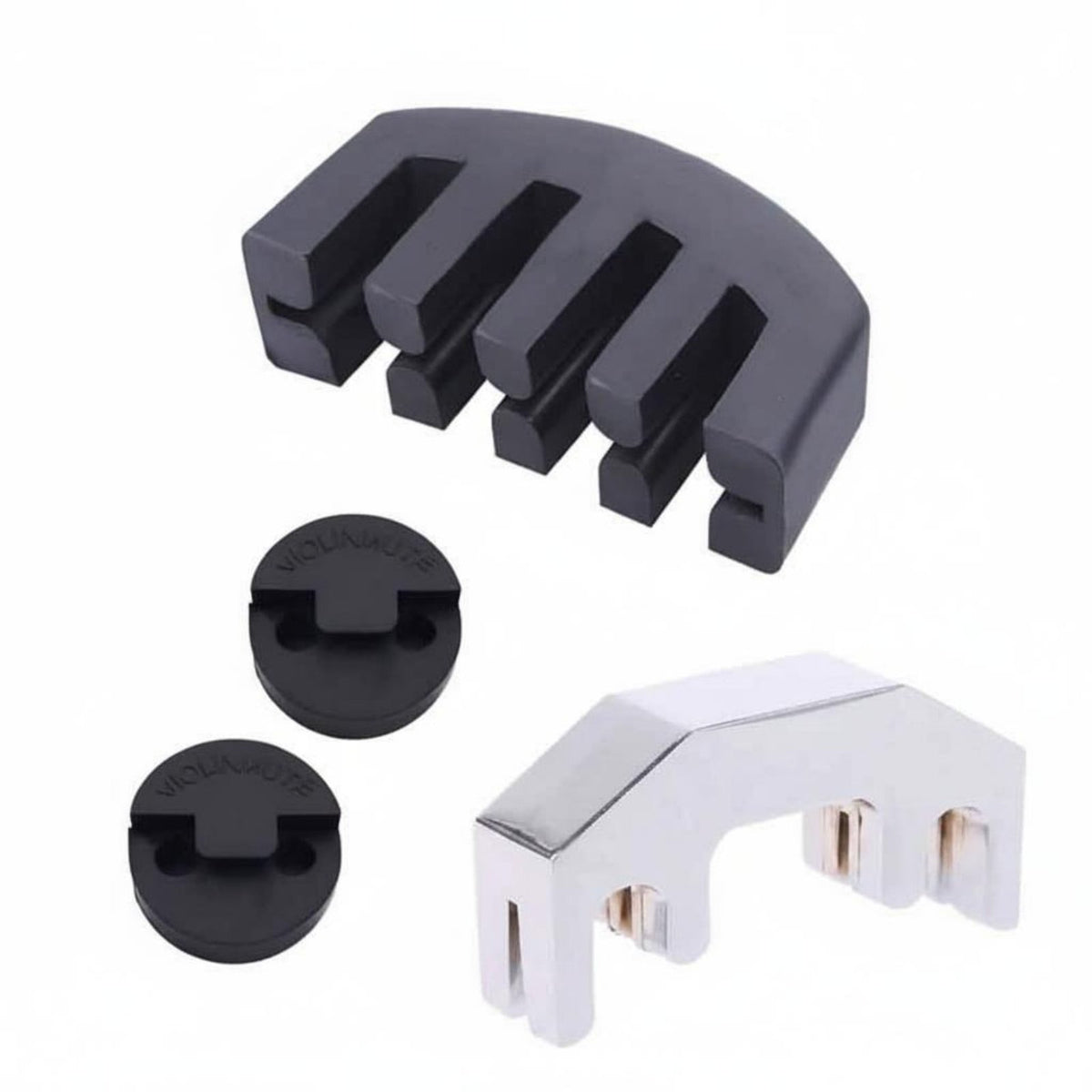 4 Pieces Reduces Volume Violin Practice Mute Kit Easy to Use Violin Mute Set Preserves Tone Sound Dampener for Students, Violinists, Beginners, Late Night, Apartments