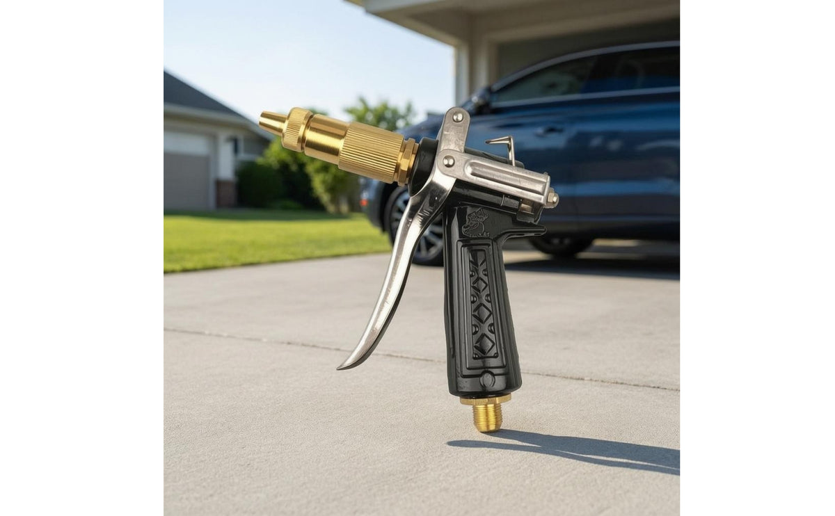 Locking Lever Pressure Washer Spray Threaded Connector Pressure Washer Sealing Rings Cleaning Tool Brass-Colored