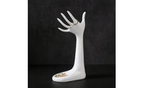 Hand Jewelry Display Resin Wrist and Finger Display Holder Countertop Band Holder with Tray for Vanity, Dresser, Boutique