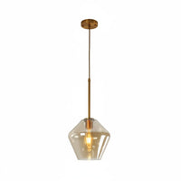 3 Pieces Nordic Design 3-Light Cluster Hanging Light Adjustable Height Glass Shade Chandelier Brass Finish for Homeowners, Cafe, Entryway