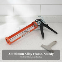 Caulking Rotatable Barrel Rotating Skeleton Caulk Sealant Applicator Labor-Saving Even Function for Handymen, Kitchen