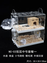 仓鼠笼子专用金丝熊宝宝窝亚克力双层豪华套餐超大别墅用品大全套