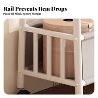 Multifunctional Rolling Clothes with Shelf Heavy-Duty Rolling Clothing Organizer with Basket Lockable Casters Garment Rack Large Capacity for Homeowners, Renters, Students, Bedroom, Entryway, Laundry Room, Closet