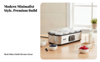 Clear Lid Yogurt Maker Digital Controls Electric Yogurt Maker Touch Buttons Multi-Use Fermenter Black Rim