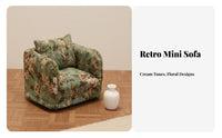 Photography Prop 1:6 Scale Sofa Realistic Details Miniature Doll Couch With Pillow for Children, Living Room Scene, Desktop Decoration