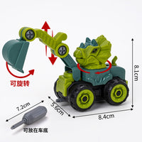 挖土机蛋糕装饰品挖掘机推土机男孩生日工程车路障插件挖机摆件