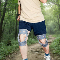 Joint Pressure Relief Knee Support Booster Brace Shock Absorbing Springs Knee Walking Aid Ergonomic Design for Mountaineering, Hiking