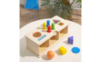 Child-Centered Wooden Shape Sorter Educational Shape Sorting Toy Sturdy Wooden Sorting Box Safe for Toddlers, Playroom, Daycare