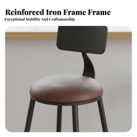 factory-inspired aesthetic Lowsupport High Chair With spinerest Bar Stool Retro Design Seating Furniture Commercial Grade for Business Owners, Homeowners, partners, Cafe, Restaurant, Counter, Kitchen Island