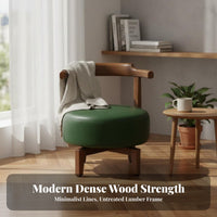 Soft Padded Seat Round rotating Stool with Backrest Luxuriously Cushioned Padding focus Chair space-saving Size Lounge Seating Easy Assembly for Adults, home-dwellers, Readers, Living Room, Bedroom, Vanity Area, Home Office