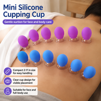 Silicone Cupping Set, Massage Cupping Set for Facial & Body, Portable Home Use Self Massage Anti Cellulite