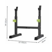 Multi-Function Squat Bench Press Stand Heavy Duty Adjustable Squat Rack Stable Base Adjustable Barbell Rack Non-Slip Feet for Beginners, Weight Training, Indoor
