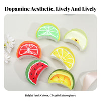Fruit Hair Grip Clamp Sweet Design Cute Fruit Jaw Clamp Lemon Pattern Jaw Clamp Colorful for Teenagers, Parties
