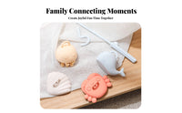 5 Pieces Child-Centered Inspired Silicone Fishing Toy Set Educational Bathtub Fishing Toy Ocean Creature Bath Toys Safe for Toddlers, Preschoolers, Babies