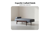 Nordic design Minimalist Bed-End Bench firm Wood Frame End of Bed Bench Upholstered Seat Long Stool adaptable Use for Interior Decorators, Homeowners, Adults, Bedroom, Cloakroom, Entryway, Living Room