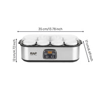 Clear Lid Yogurt Maker Digital Controls Electric Yogurt Maker Touch Buttons Multi-Use Fermenter Black Rim
