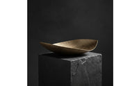 Aluminum Tray with Hammered Finish Textured Boat Tray Sculptural Display Plate for Home Stylists, Interior Designers, Reception Area