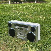 Retro CD Boombox with Bluetooth, Cassette, Radio, HIFI
