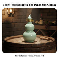 Chinese Design Distilled Beverage Container Airtight Closure Chinese Design Beverage Bottle Ceramic Gourd Bottle Traditional