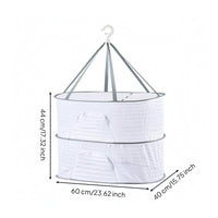 Rigid Frame Foldable Hanging Drying Basket Breathable Mesh Drying Basket Airing