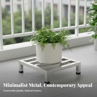 Multi-Purpose Heavy-Duty Riser Stand Rust-Proof Support Frame Long-Lasting Construction Storage Rack Brushed Finish for Homeowners, Gardeners, Restaurant Personnel, Balcony, Kitchen, Garage, Warehouse