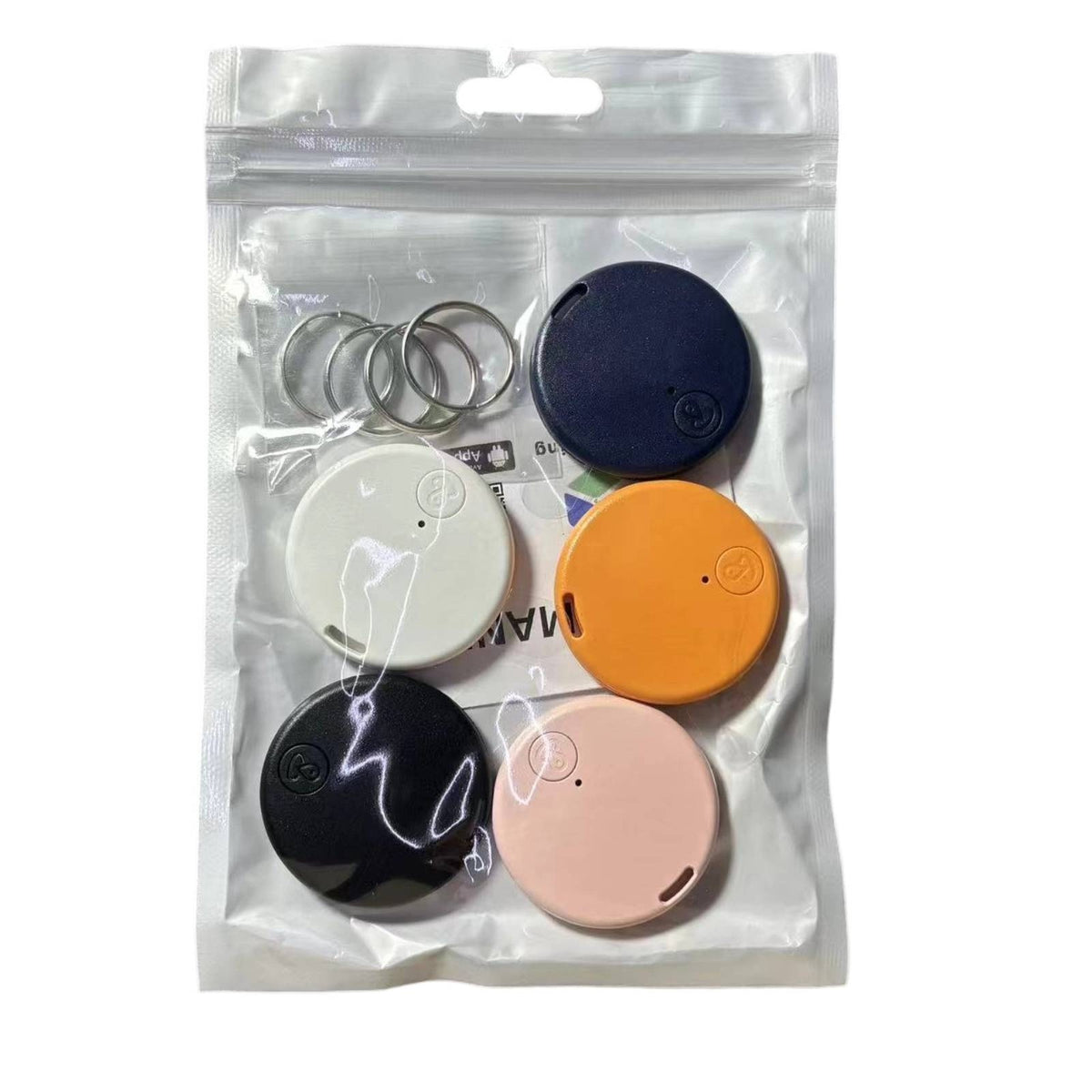 5 Pieces Wireless Bluetooth Tracker Portable Anti-Lost Device Smart Tracker Tag Sound Notification for Pets, Children, Keys, Bags, Luggage