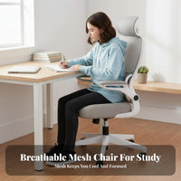 Adjustable Height Splitspine Student Chair Ergonomic Design Seating Furniture Wheeled Base Breathable spinerest for Students, Teenagers, Office Workers, Study Room, at Home, Bedroom, Small areas