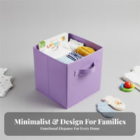 textile Storage Cube uniform Color Foldable textile Cube uncoveredtopTop for Playroom, Kids