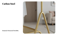 Rolling Clothes Rack with Shelf Easy to Move Wheeled Clothes Rail with Shelf On Casters Minimalist Design for Homeowners