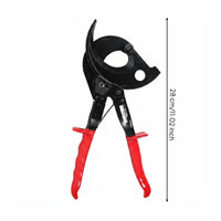 Labor Saving Ratcheting Cable Cutter High Leverage Heavy-Duty Wire Cutter Easy to Use Industrial Wire Cutting Tool Non-Slip Grip for Technicians