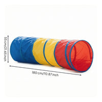 Portable Tunnel with Ground Spikes Lightweight Dog Tunnel with Stakes Easy Setup Indoor for Backyard