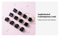 Mini Hair Grip Fastener Basic Design Mini Black Hair Fastener Chic Accessory Lightweight Secure Hold for Women, Common Use