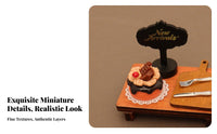 Dollhouse Cake Display Realistic Detail Miniature Dessert Set Detailed Craftsmanship Miniature Bakery Food for Adults, Dioramas, DIY Projects, Kitchen