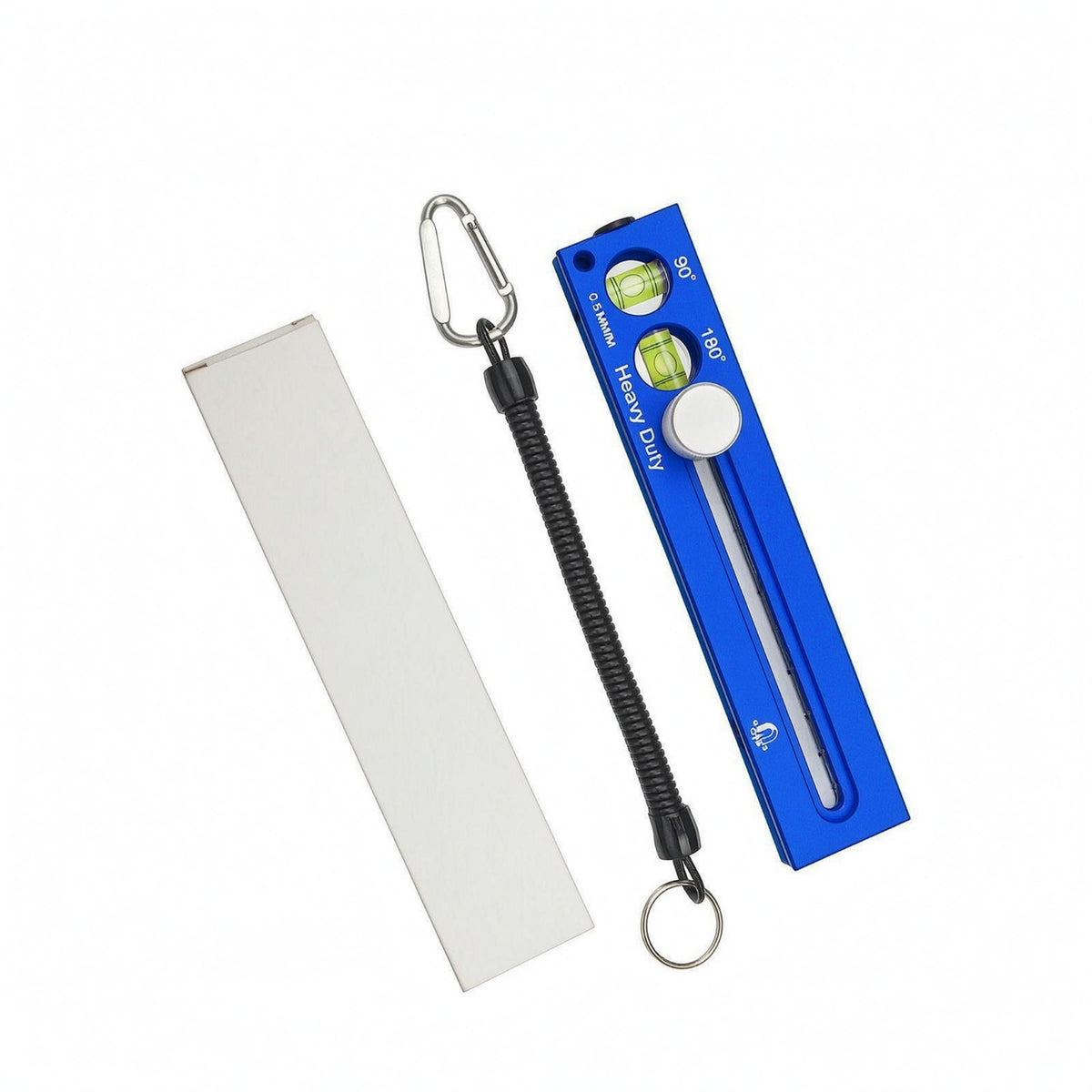 Two Bubble Vials Depth Marking Ruler Aluminum Alloy Sliding Ruler Level Stainless Steel Hand Tool Compact for Woodworkers, Carpenters, Horizontal Measurement