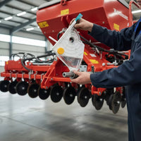 Single-Chamber Seeder Hopper with Drive Interface Transparent Sowing Box Mechanical Metering Box Compact for Agriculture