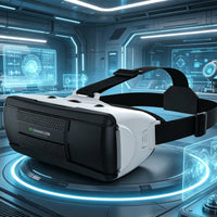 Lens Cloth Included VR Headset with Headphones Lightweight Body 3D Immersive Reality Headset Comfortable Fit Tech Gadget 360-Degree View for Home Entertainment