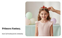 Princess Crown Korean Design Rhinest Single Crown Headband Sparkling Rhinest Single S Girls Party Headwear for Kids, Parties, Birthday Celebrations
