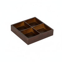 Grid Snack Platter Wood Wooden Compartment Tray for Party