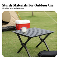 Folding Slat-Top Table with Chairs Lightweight Foldable Table and Seating Set Easy Assembly Camping gear for outdoor mealkers, outdoor meals, Beach, Backyard