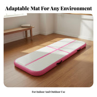 Multi-Purpose Inflatable Gymnastics Mat Shock Absorbing Air Track Mat Portable Air Tumble Track Long-Lasting for Combat Artists, Gymnasts, Cheerleaders, Home Use, Gym