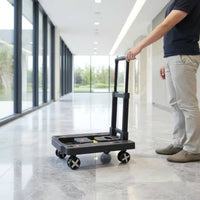 Foldable Folding Cart Lightweight Portable Shopping Cart Heavy-Duty Flat Trolley for Travel