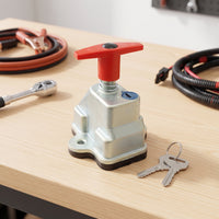 Battery Disconnect Switch with Keys Anti-Theft Battery Master Switch with Keys Universal Long-Lasting for Car Owners, Vehicles