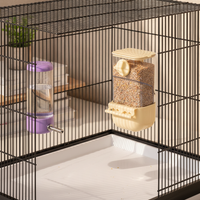 Automatic Bird Feeder and Water Dispenser with Hull Separation and Leak-Proof Design for Parrots