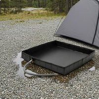 Raised Side PVC Shower Tray Flexible Hose Square Shower Basin Easy to Install Shallow Drain Tray Stain Resistant for Garden