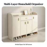 Footwear Organizer Space Saving Hallway Shoe Rack Cabinet Large Capacity Household Furniture for Families, Apartment Dwellers, Foyer, Narrow Areas